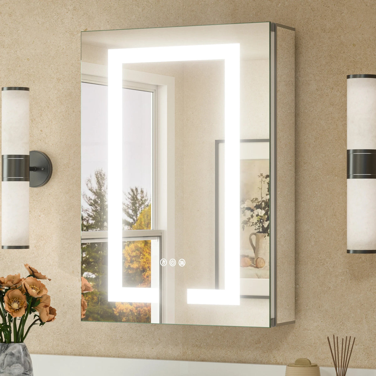 Dual-Lit LED Medicine Cabinet