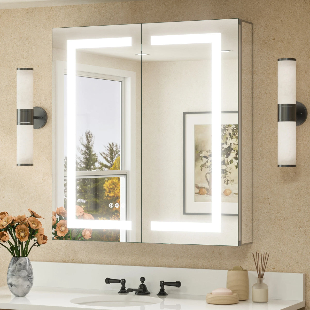 Dual-Lit LED Medicine Cabinet