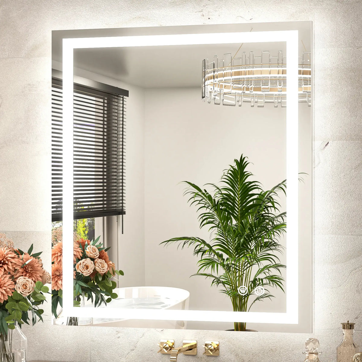 LED Bathroom Mirror Frontlit and Backlit