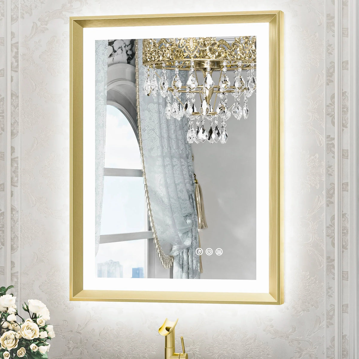 Meet Tetote Dual-Lit Framed LED Bathroom Mirror