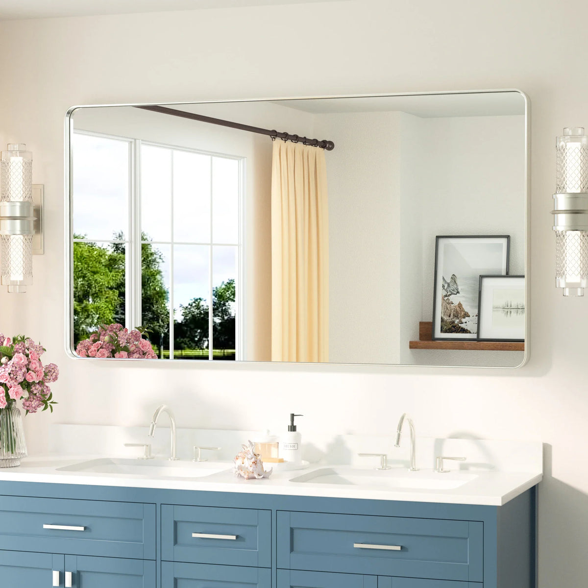 Shop Tetote Best Metal Framed Bathroom Mirrors