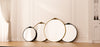 TETOTE Round Relief Decorative Mirror for Bathroom