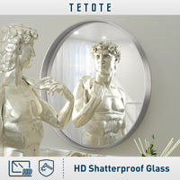 TETOTE Round Mirror for Bathroom