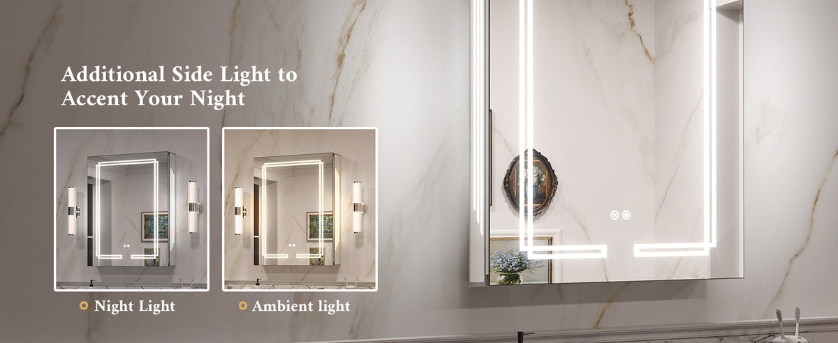 LED medicine cabinet lighting for daily grooming