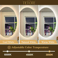 Oval Backlit LED Bathroom Mirror
