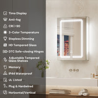 Trio-Lit LED Medicine Cabinet