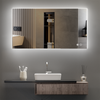 TETOTE Backlit LED Bathroom Mirror Square Square Corner