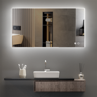 TETOTE Backlit LED Bathroom Mirror Square Square Corner