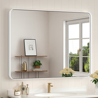 TETOTE Square Rounded Corners Bathroom Mirror Model 2