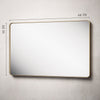 TETOTE Rectangular Metal Framed Mirror