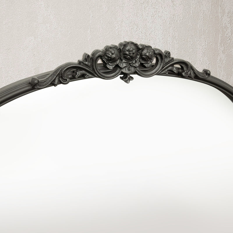 TETOTE Arched Mirror for Vanity Square Corner Bathroom Mirror