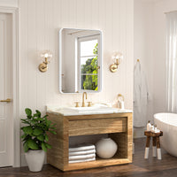 TETOTE Square Rounded Corners Bathroom Mirror Model 2