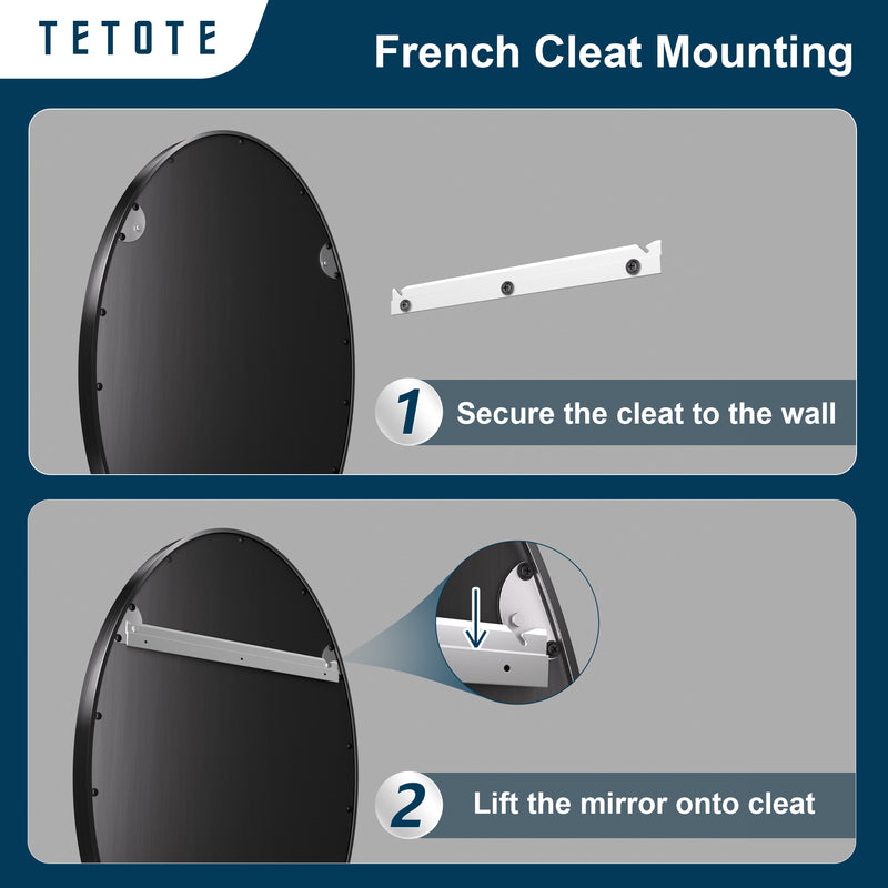 TETOTE Oval Bathroom Mirror Wall Mirror