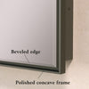 TETOTE Rectangular Mirror Medicine Cabinet