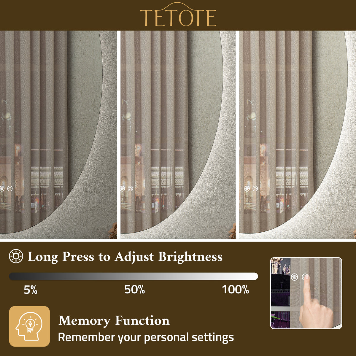 Oval Backlit LED Bathroom Mirror
