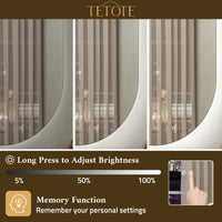 Oval Backlit Mirror Bathroom Pill-Shaped