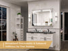TETOTE Medicine Cabinet Bathroom LED Mirror 3 Colors Stepless Dimming Anti-Fog Memory Funtion Surface Wall Mounted Medicine Cabinets