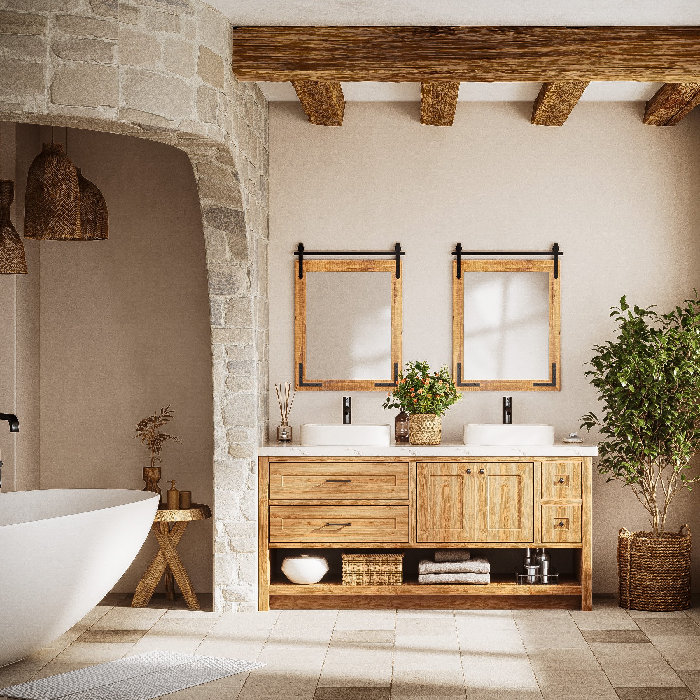 Farmhouse Barn Door Mirror