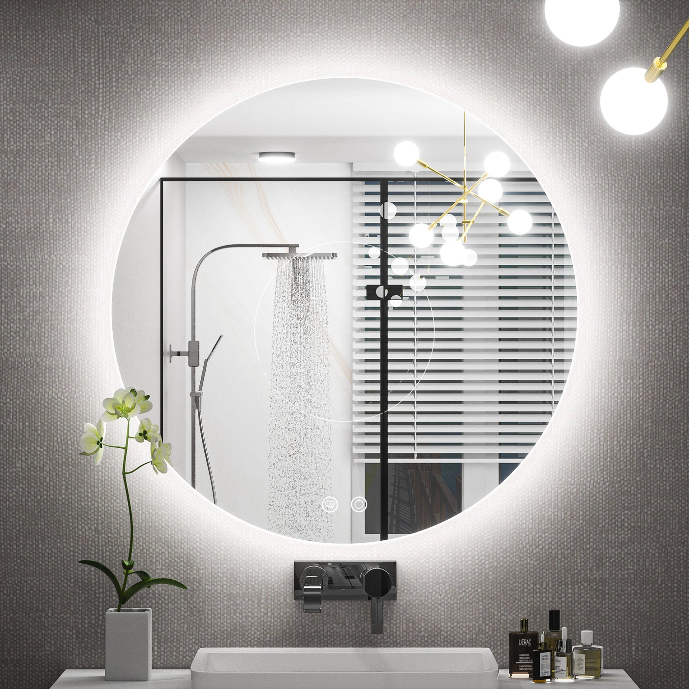 Round Backlit LED Mirror