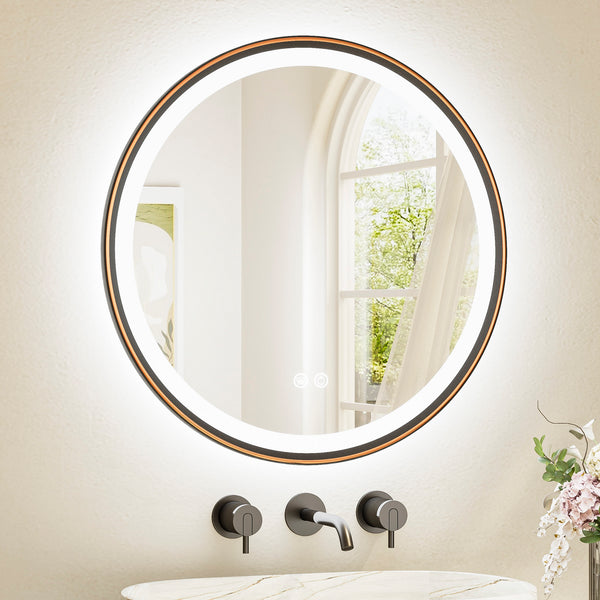 LED Round Mirror - Oil Rubbed Bronze