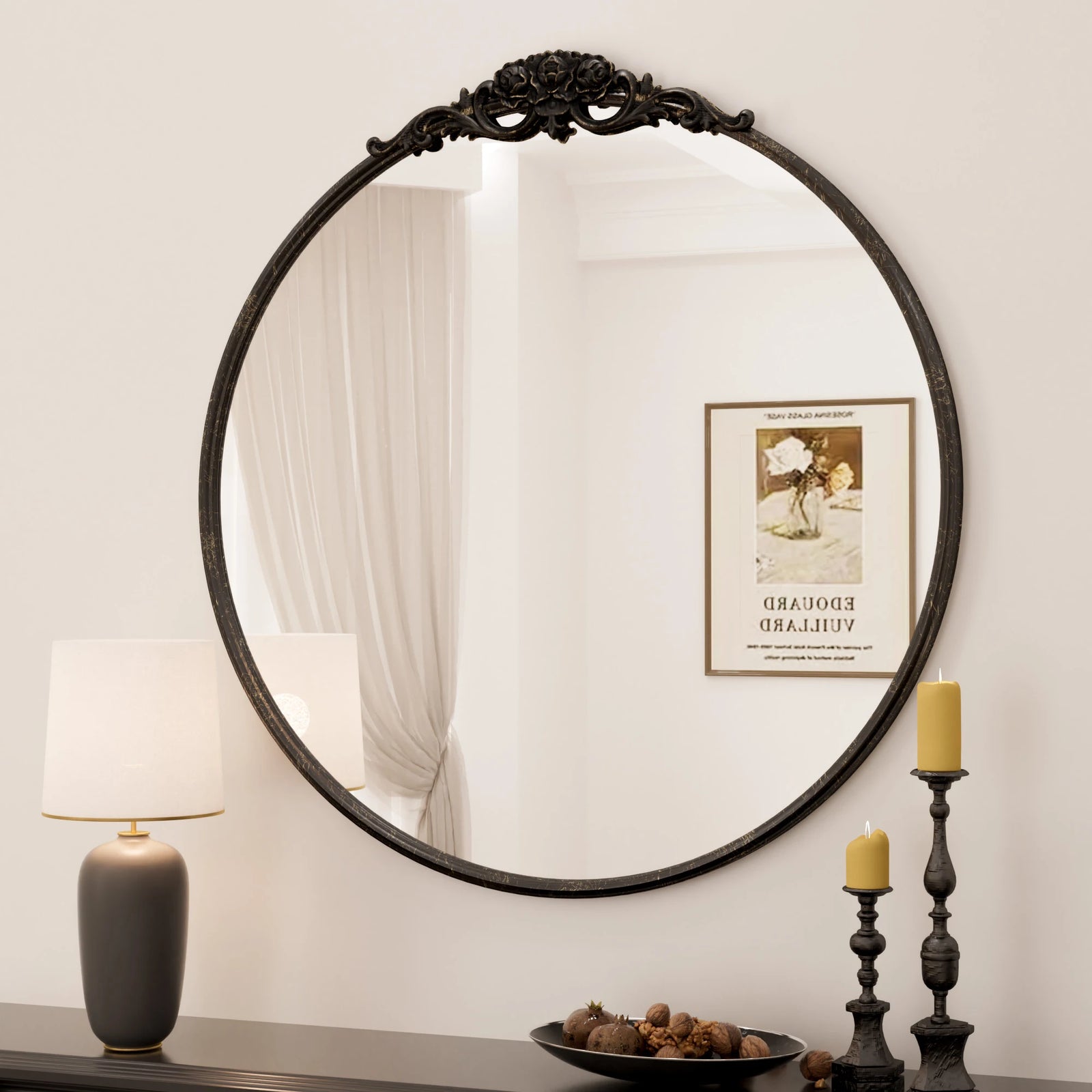 Vintage Round Decorative Mirror