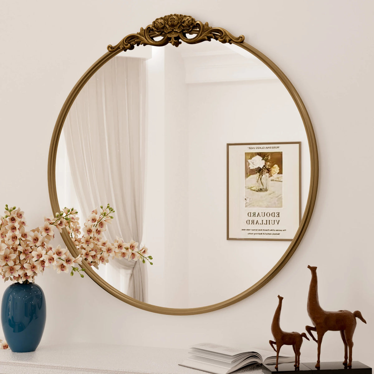 Vintage Round Decorative Mirror