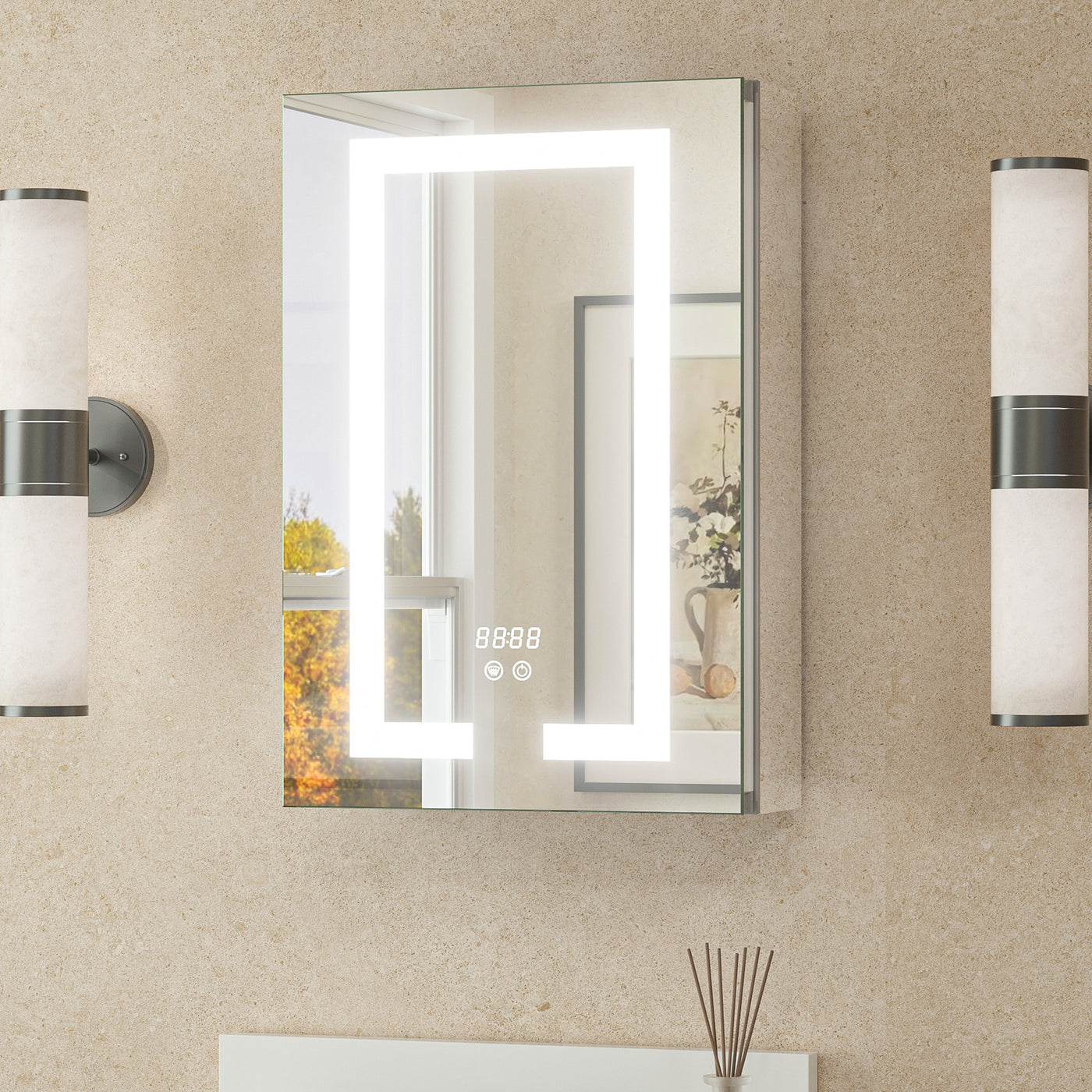Dual-Lit LED Medicine Cabinet