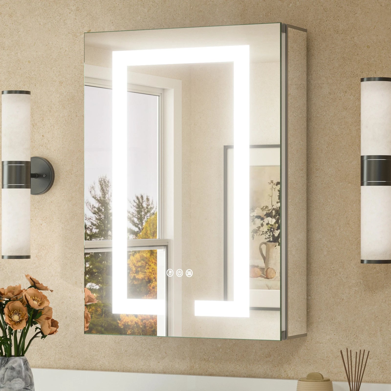 Dual-Lit LED Medicine Cabinet