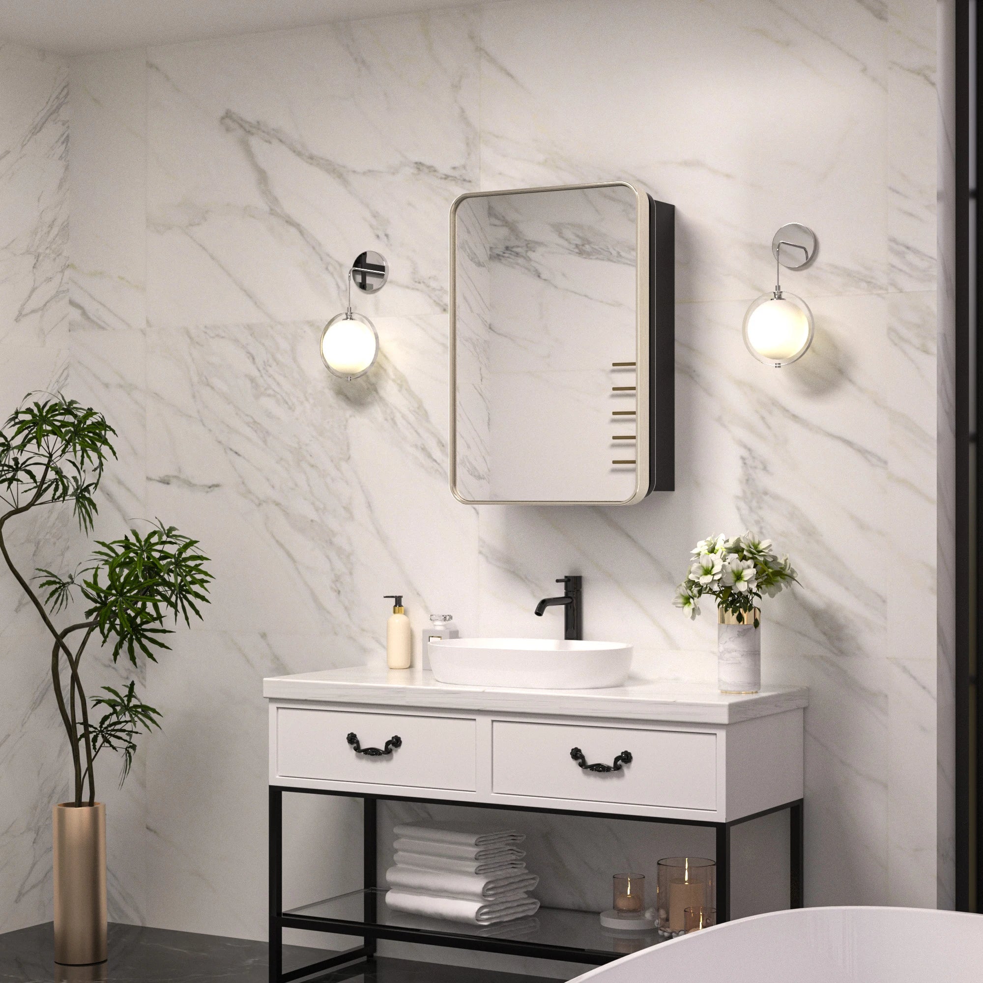 |24x16|Brushed Nickel