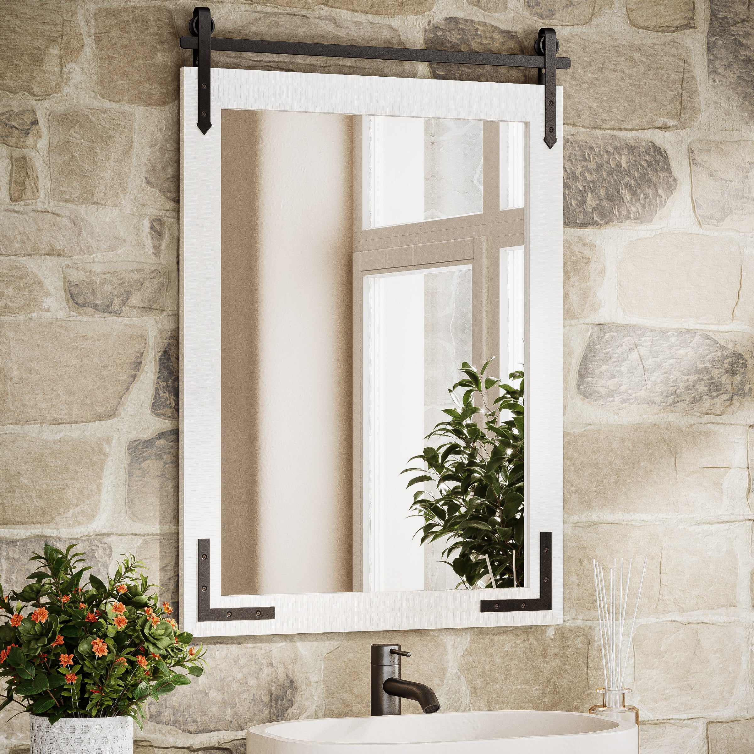 Farmhouse Barn Door Mirror