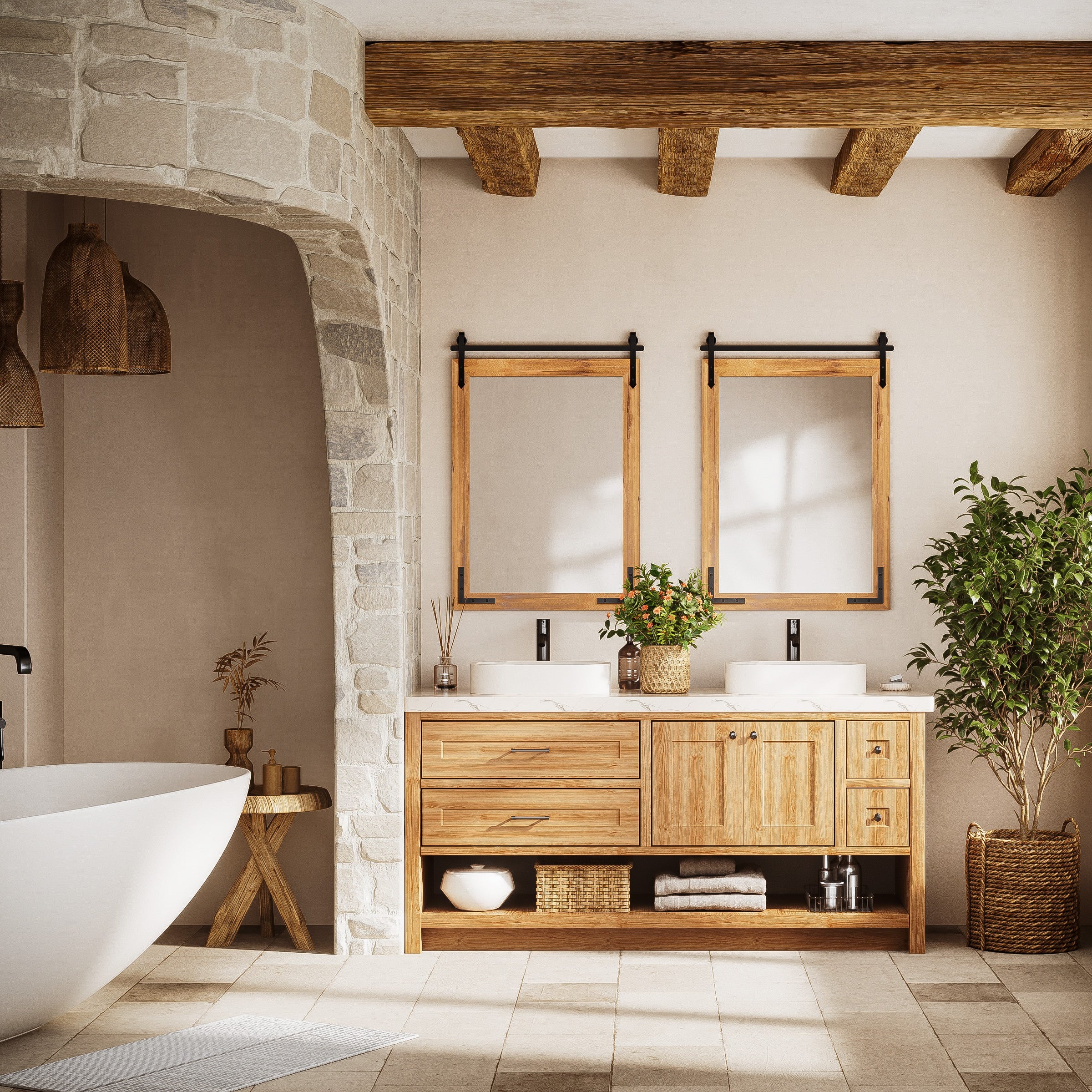 Farmhouse Barn Door Mirror