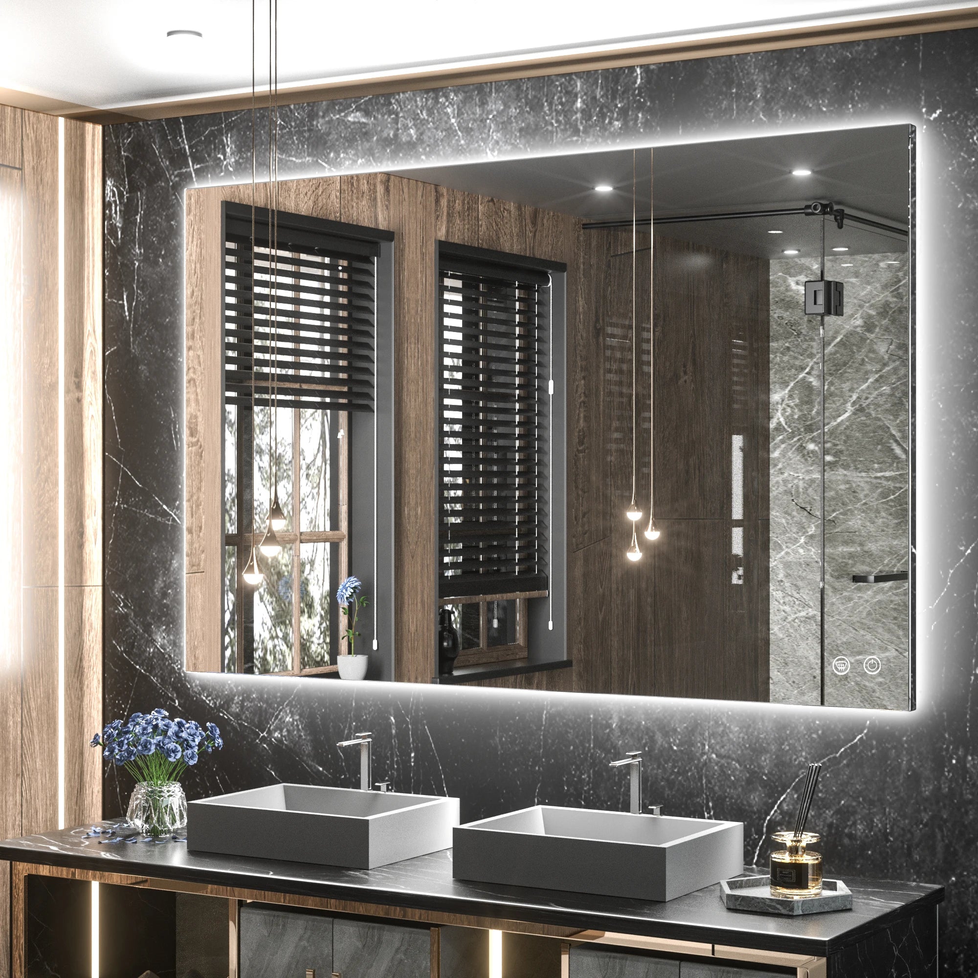 Frameless Backlit LED Bathroom Mirror
