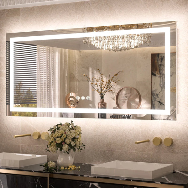 Bathroom Vanity Mirror with Dual LED Lights