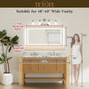 |24x48 inch LED bathroom mirror dimensions, designed for large bathrooms, double vanities, and luxury lighting coverage
