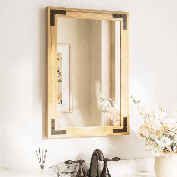 Farmhouse Mirror - Natural Wood