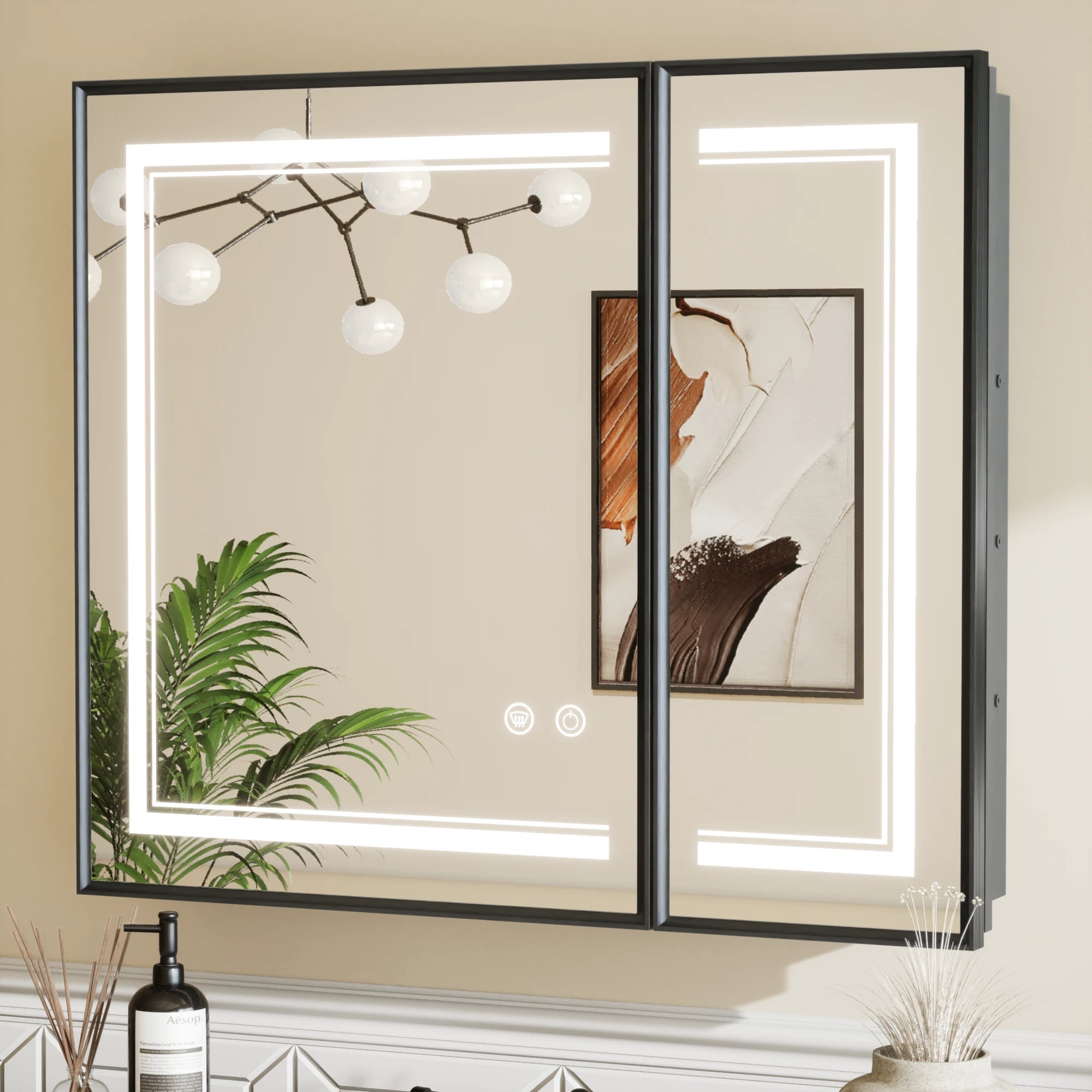 Framed LED Medicine Cabinet