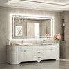 |28x60 inch LED bathroom mirror, backlit and front lit vanity light with anti-fog defogger, dimmable brightness, and 3 color temperatures.