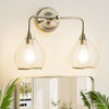 Modern Bathroom Light Fixtures Light Vanity Lights 1-4 Light Options | Black, Gold & Nickel Finish with Clear Glass Shades