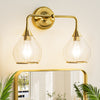 Modern Bathroom Light Fixtures Light Vanity Lights 1-4 Light Options | Black, Gold & Nickel Finish with Clear Glass Shades