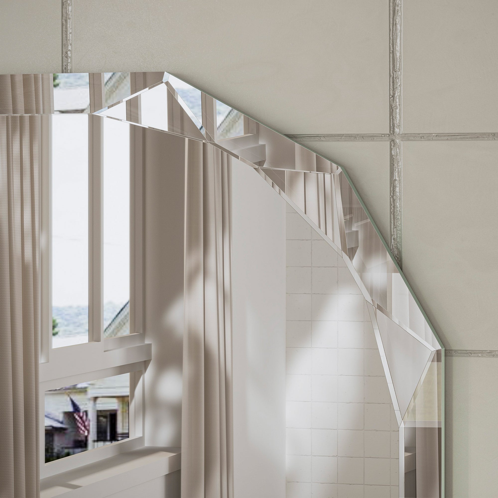 TETOTE Frameless Oval Slanted Bathroom Mirror – Tetote