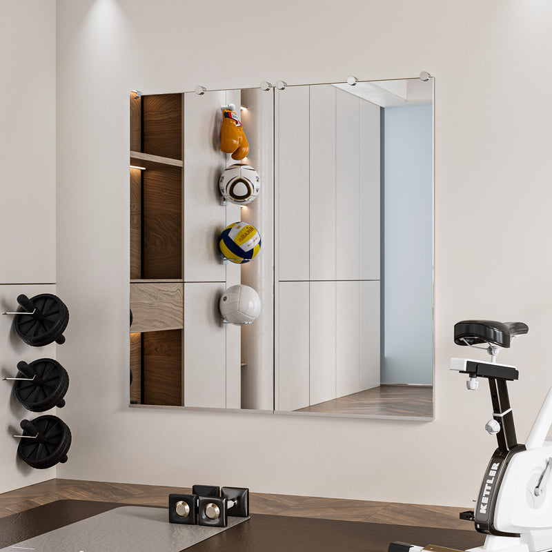 TETOTE Frameless Fitness Mirror Square Square Corner