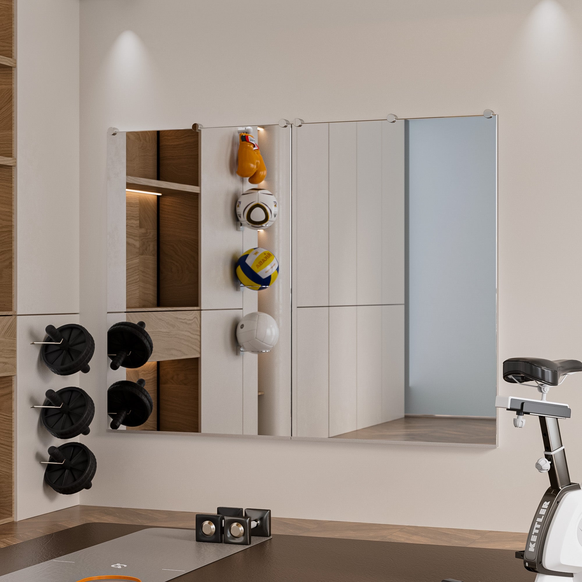 TETOTE Frameless Fitness Mirror – Available in 6 Sizes for Home