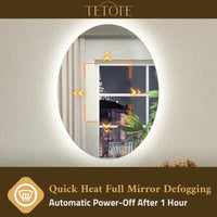 Oval Backlit LED Bathroom Mirror