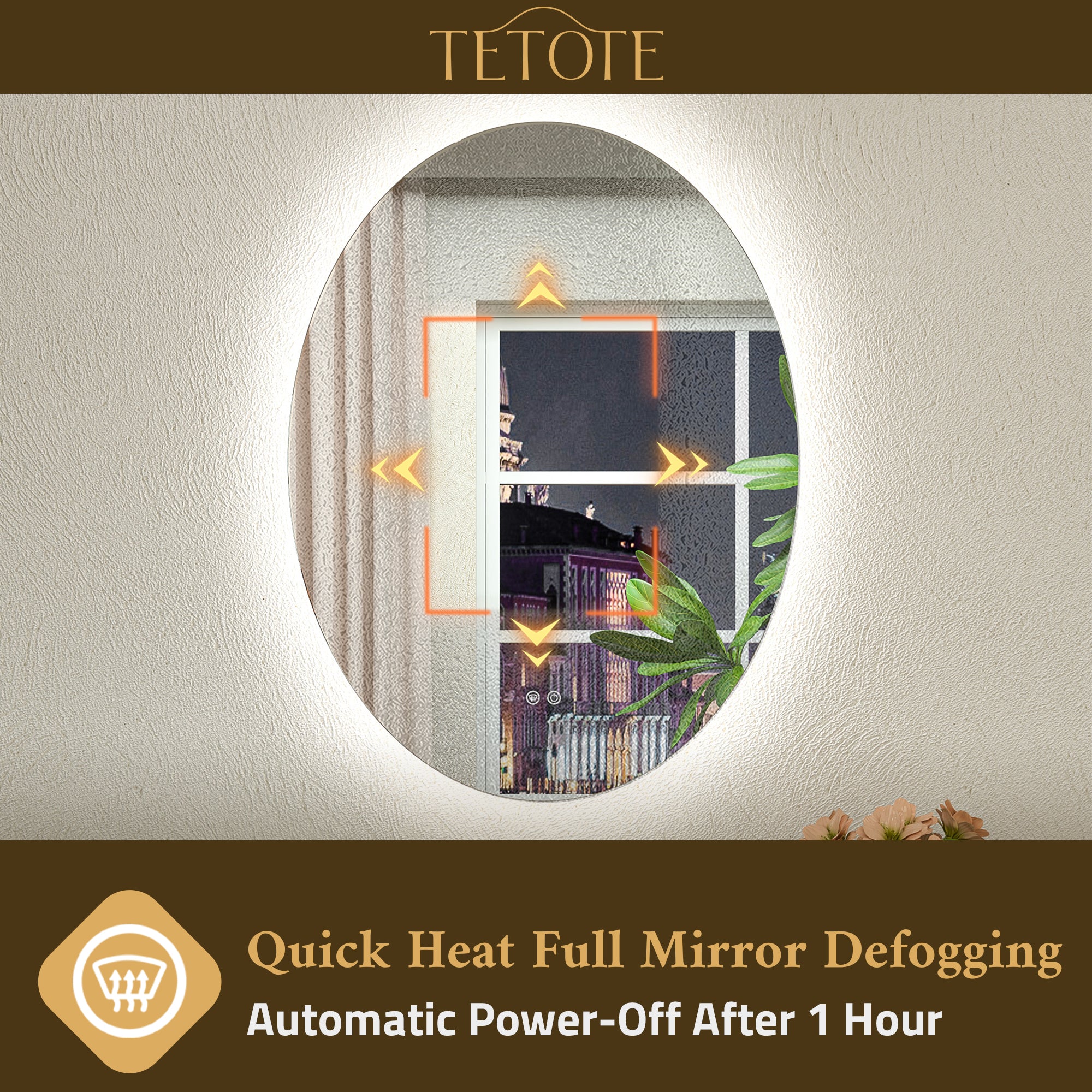 Oval Backlit LED Bathroom Mirror