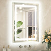 Metal Framed Front & Back LED Mirror, Anti-Fog & Dimmable Touch Controls