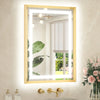 Metal Framed Front & Back LED Mirror, Anti-Fog & Dimmable Touch Controls