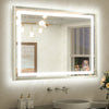 Metal Framed Front & Back LED Mirror, Anti-Fog & Dimmable Touch Controls