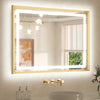 Metal Framed Front & Back LED Mirror, Anti-Fog & Dimmable Touch Controls
