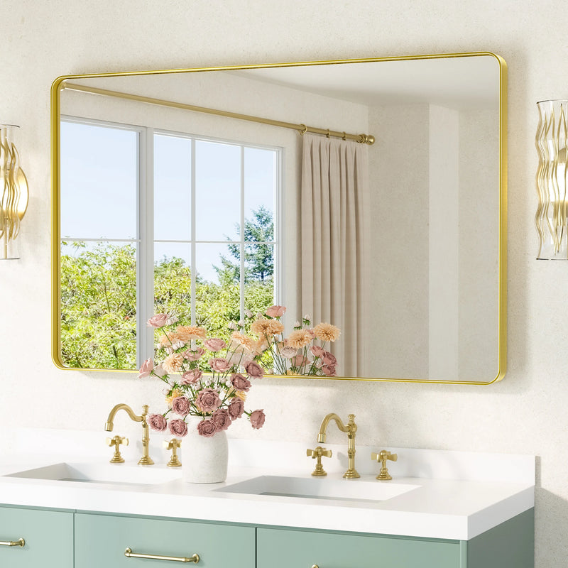 Metal Framed Bathroom Mirror