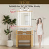 |32x24 inch LED bathroom mirror dimensions, perfect for standard bathroom setup, fits single or double sink vanities